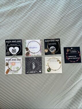 Alex and Ani Bracelets, Assortment of 7